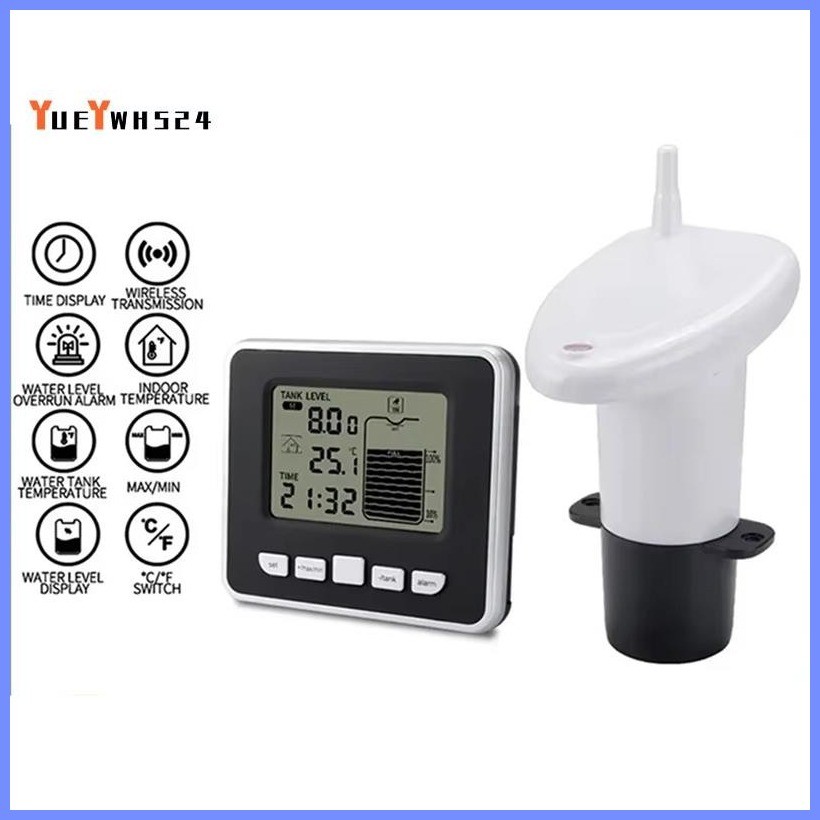 Wireless Water Level Indicator Gauge Water Tank Sensor Liquid Level ...