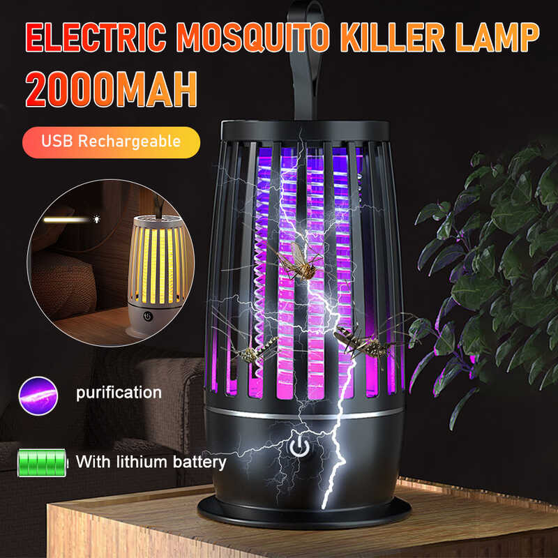C50 Portable 3 USB Rechargeable Electric Fly Trap Per Insect Killer ...