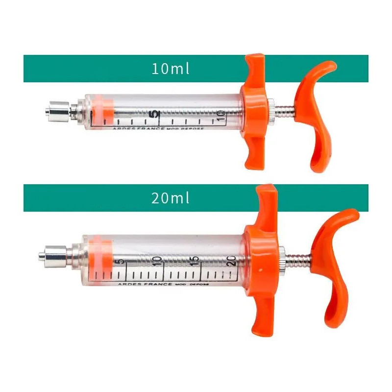 10/30ml TPX Veterinary Fiber Glass Syringe Poultry Vaccine Injection ...