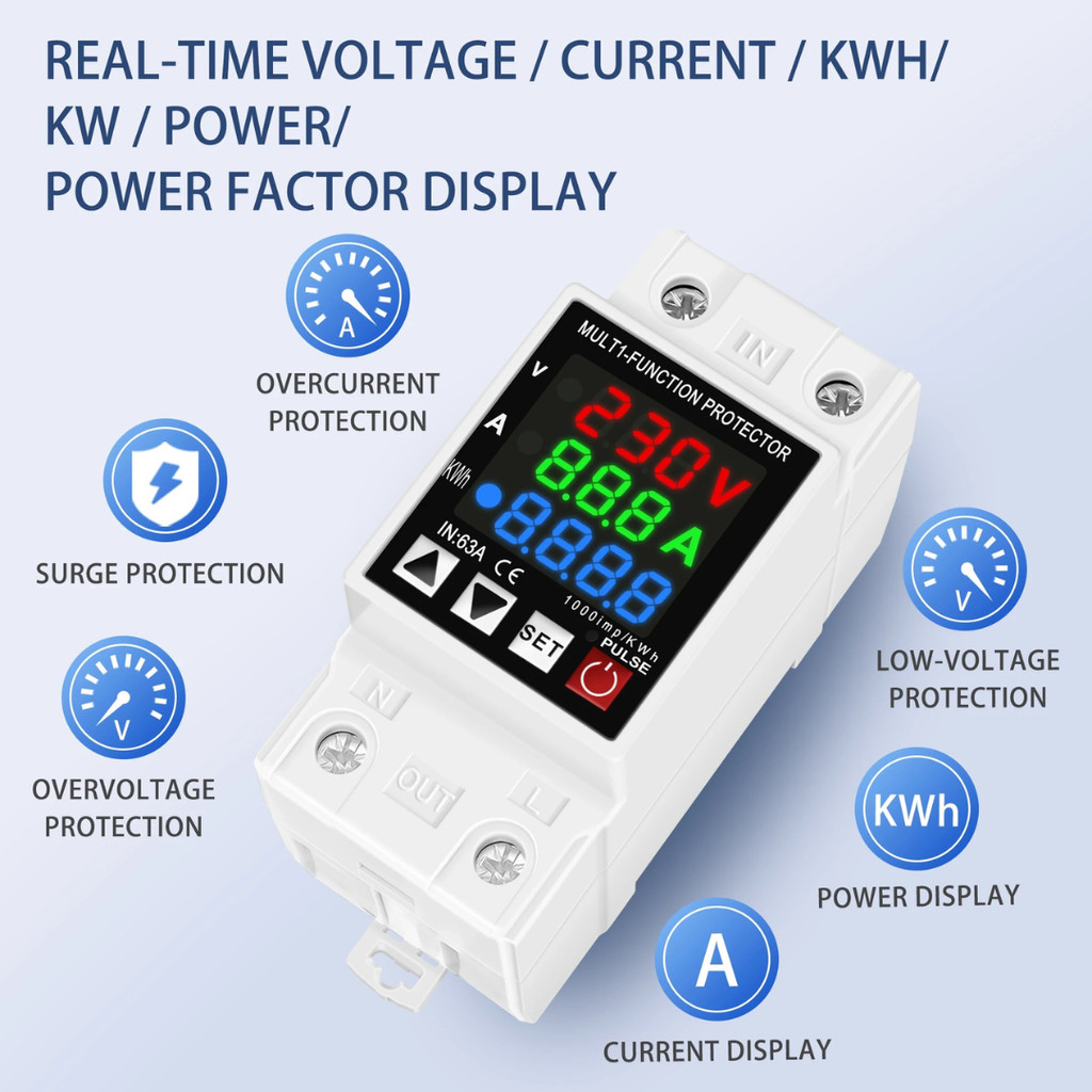Relay Adjustable Over Voltage Current and Under Voltage Protective ...