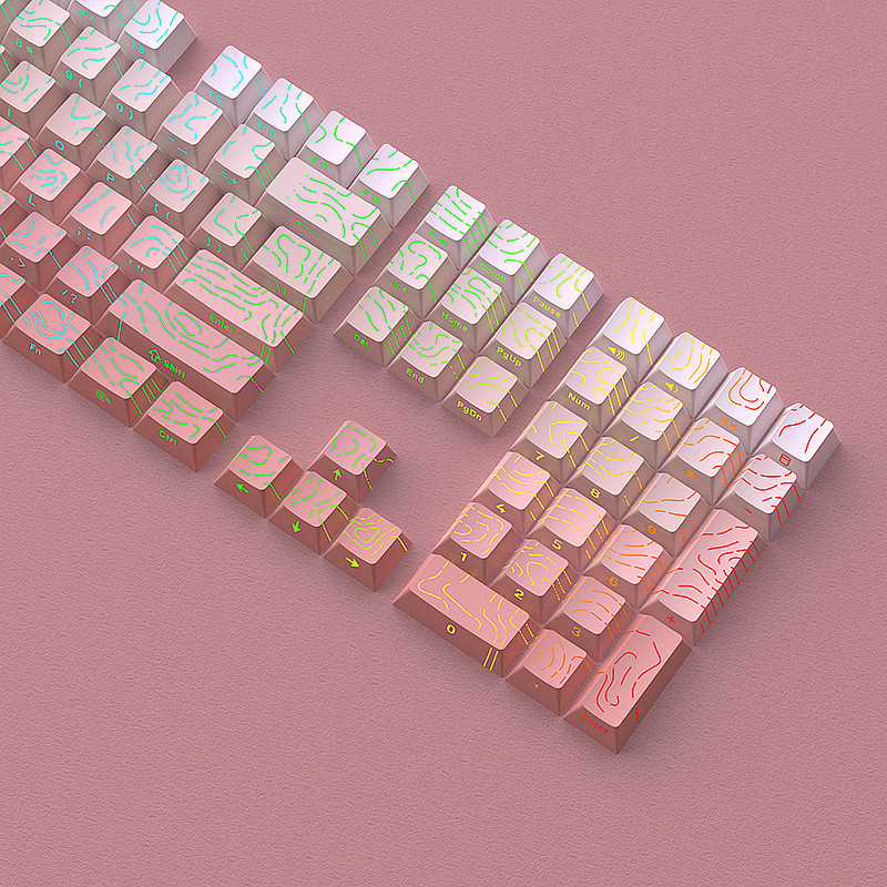 【Local Delivery】Gradient Pink Contour Keycaps Powder Blusher 4.0 Cherry ...
