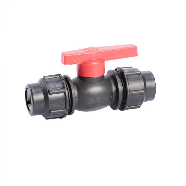 PE Full Plastic Ball Valve Double Ball Valve Fittings Ball Valve PE ...