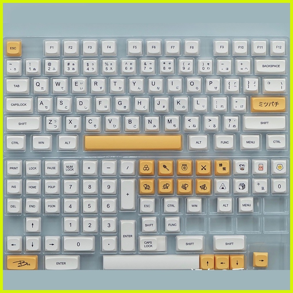 124/135 Keys XDA Keycaps Honey Milk Matcha Ice Cream Japanese ...