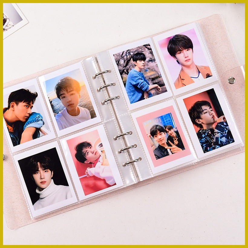 ♥ Jelly Color Transparent PVC Cover 6 Holes Binder Lomo Card Photo ...
