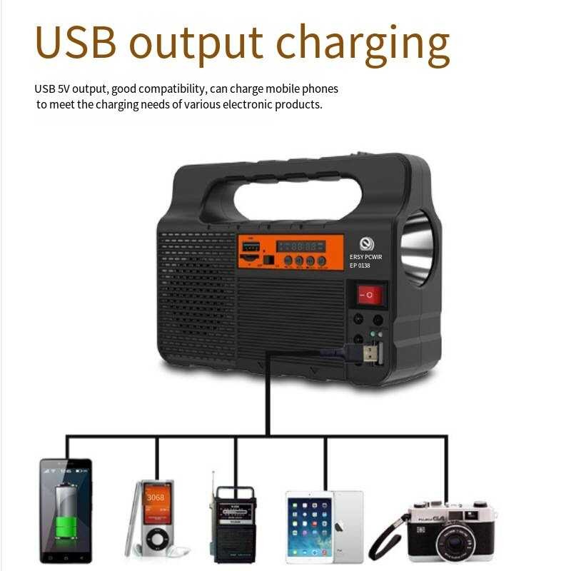 Outdoor Emergency Small Power Supply Portable Solar Lighting System USB ...