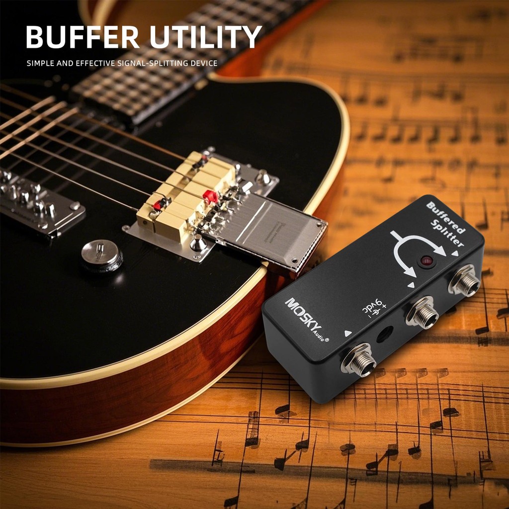 MOSKYaudio BUFFERED SPLITTER Guitar Effect Pedal Signal Buffer Splitter ...