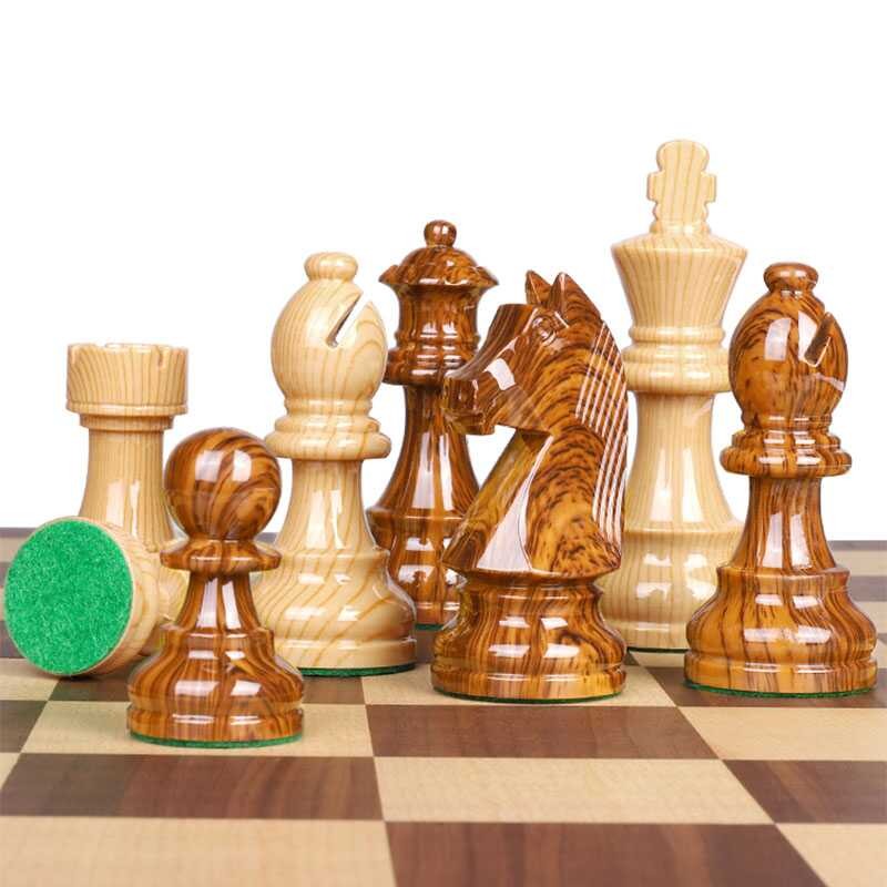German Knight Sdfhdsj Staunton Chessmen 34 Heavy Chess Pieces Set ...