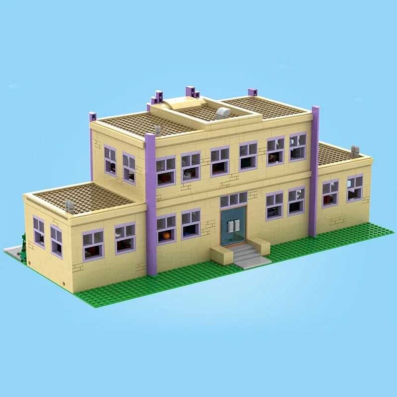 Street City View Model Moc Building Bricks Springfield Architecture ...