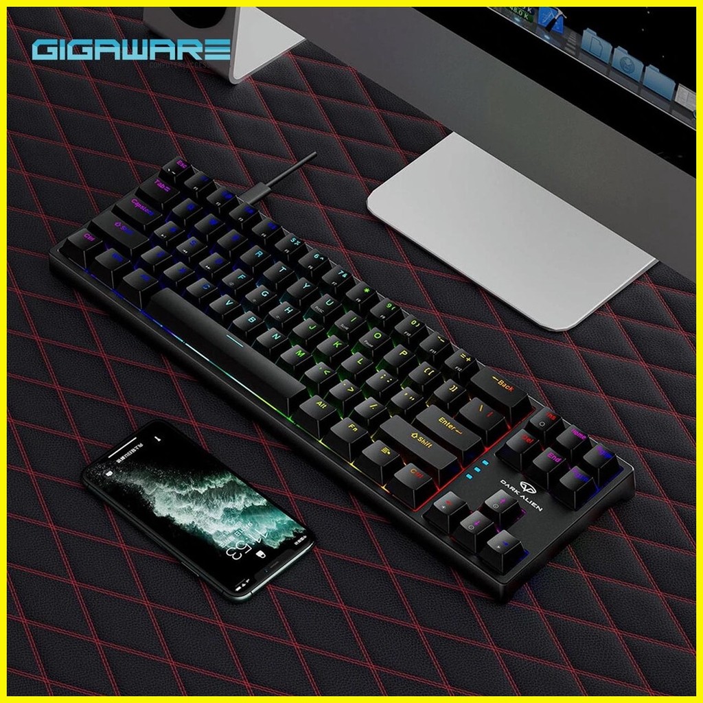 Dark Alien K710 RGB Hot-Swappable Mechanical Gaming Keyboard Detachable ...