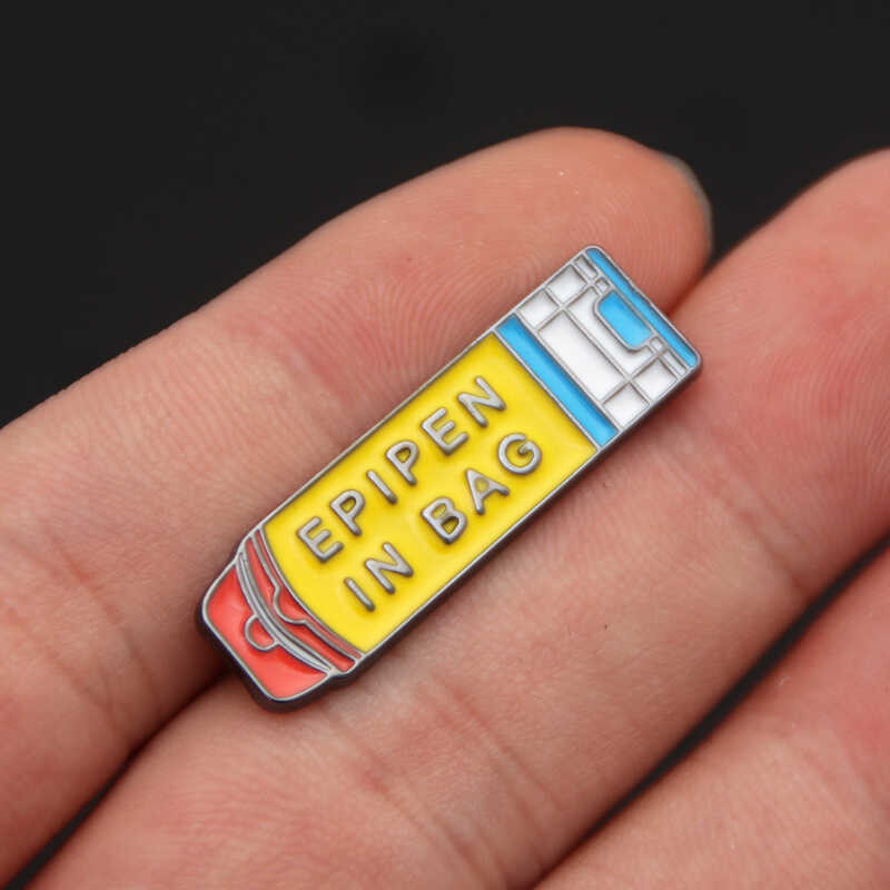 EPIPEN Custom Hard Enamel Pins Allergy Pin INHALER IN BAG Asthma ness ...
