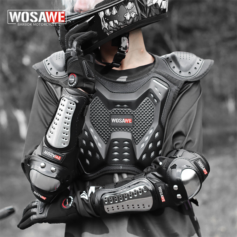 Motorcycle WOSAWE Jacket Moto Racing Gear Elastic Armor Vest Motocross ...