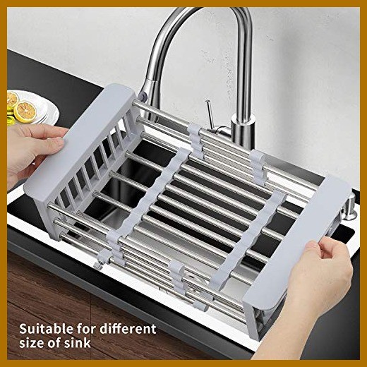 SWYH Retractable Sink Water Filter Rack Drain Basket Stainless Steel ...