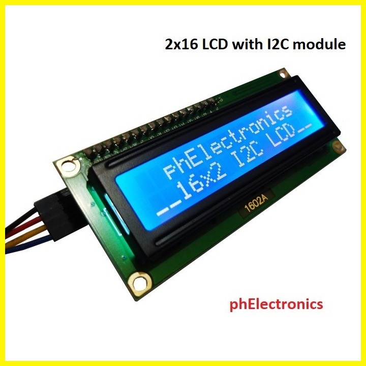 16x2 LCD Display I2C Blue Green lcd module with IIC i2c I2C 1602 2x16 ...
