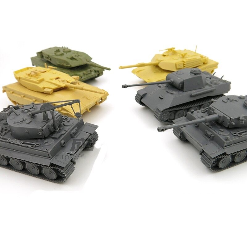 Lot De Chars Militaires Miniatures Au 1:72 - M1A2, Tiger, T-72, Etc. - Marque MINTOYS - Pour Diorama Ou Jeu