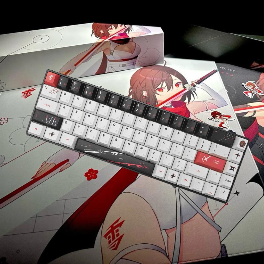 Amerteer133 Keys Yuki aim PBT Material CHERRY Profile keycap set for MX ...