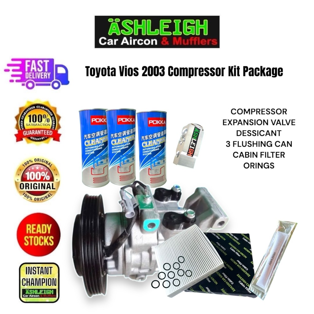 Toyota Vios 03-06 Compressor Kit Package Car Aircon Parts Supplies ...