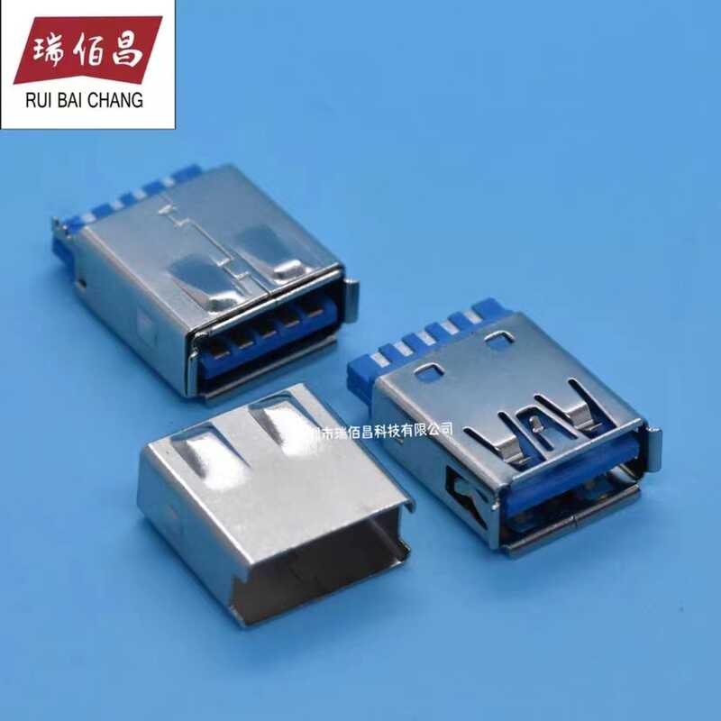 Wire bonding USB 3.0 A female -9Pin wire socket with rolled edge ...