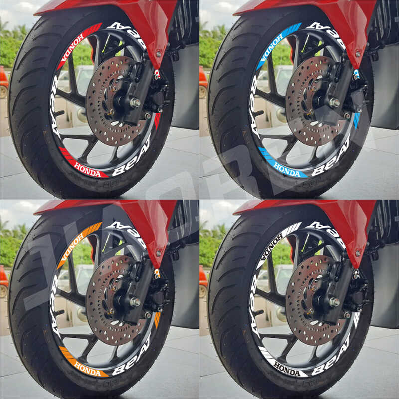 Car {Bee Products} 1 Set Mags Sticker Honda Beat Fi Reflective Wheel ...