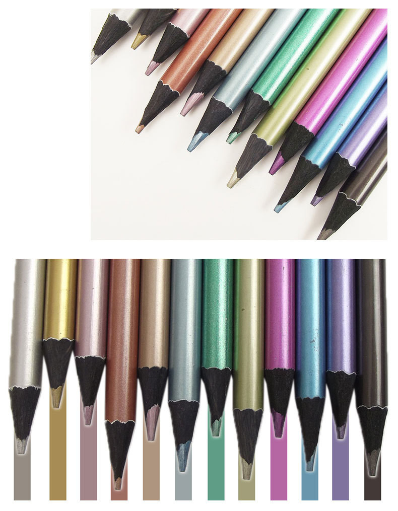 12 Colors 24 Colors Metal Color Lead Creative Handbook Color Pencil ...