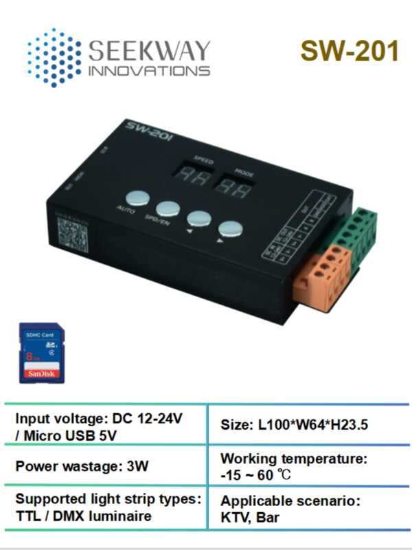 Liwanag Ortahan Ng Spi/Ttl & DMX Led, SD Card,Led Controller Para Sa ...
