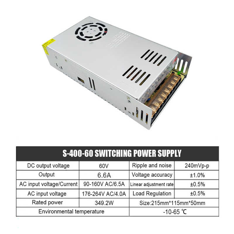 24V 400W 36V Power Switch ply AC Input 100-120V/200-240V DC Output 60V ...