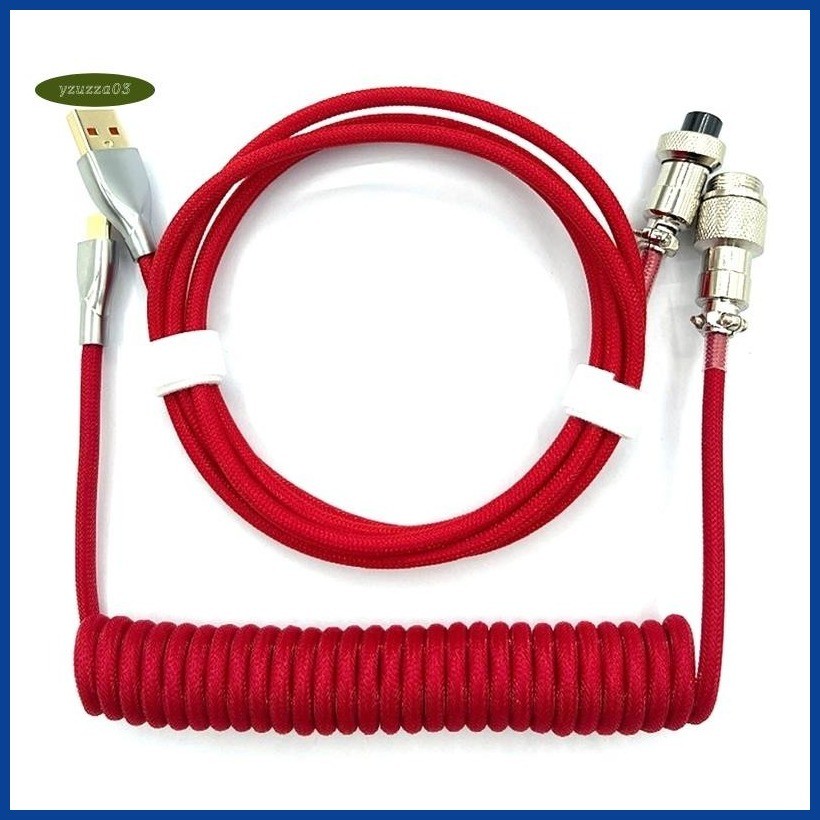 ️Mechanical Keyboard Coiled Cable Type C to USB Data Cable Game ...