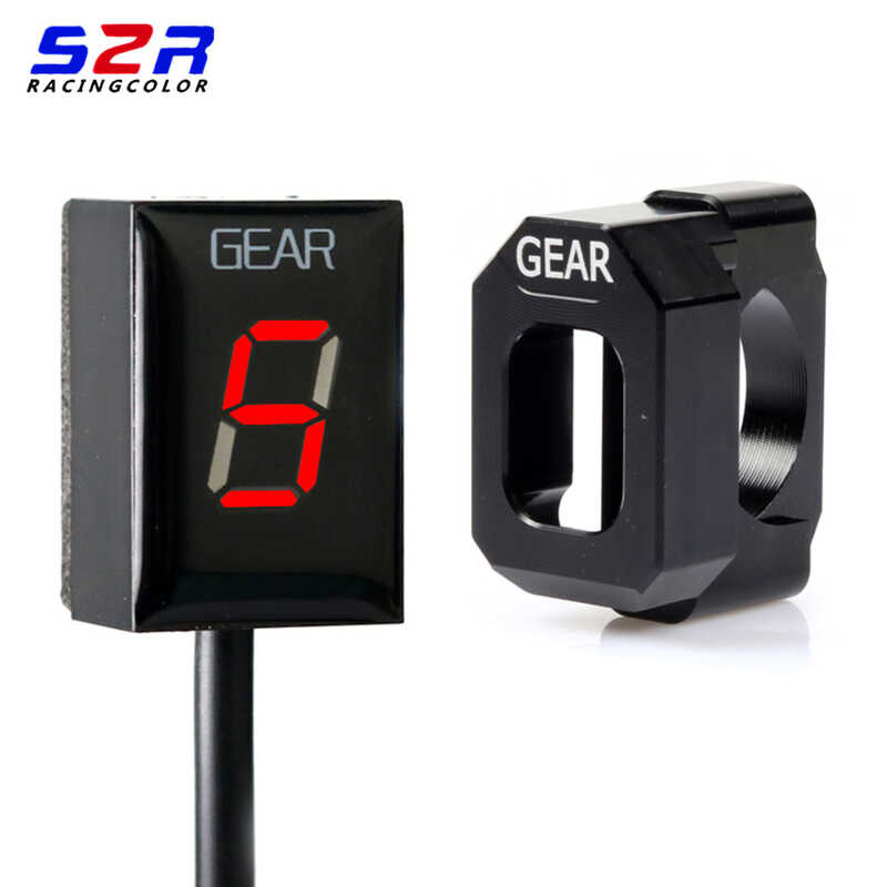 6 Speed Digital Gear Indicator LED Display - Waterproof Motorcycle ECU