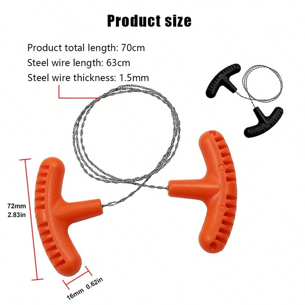 Stainless Steel Hand-Pulled Wire Saw Rope, Compact Portable Sharp ...