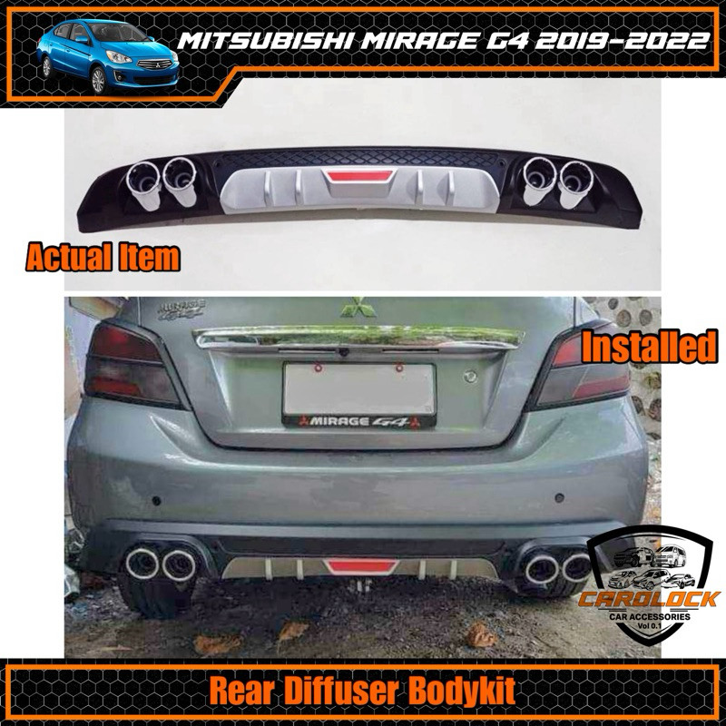 Mitsubishi Mirage G4 2019 - 2022 Rear Diffuser Bodykit Version 2 ...