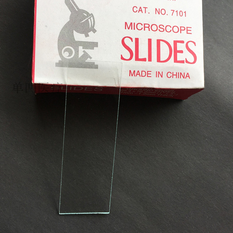 NICE 50PCS/Box 7101# Microscope Glass Slide Reusable for Biological ...