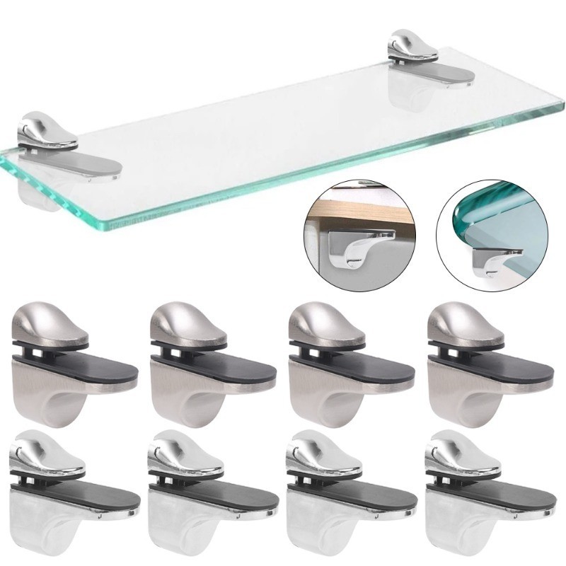 Adjustable Glass Shelf Holder Clamp - Zinc Alloy Glass Clip - Bathroom ...