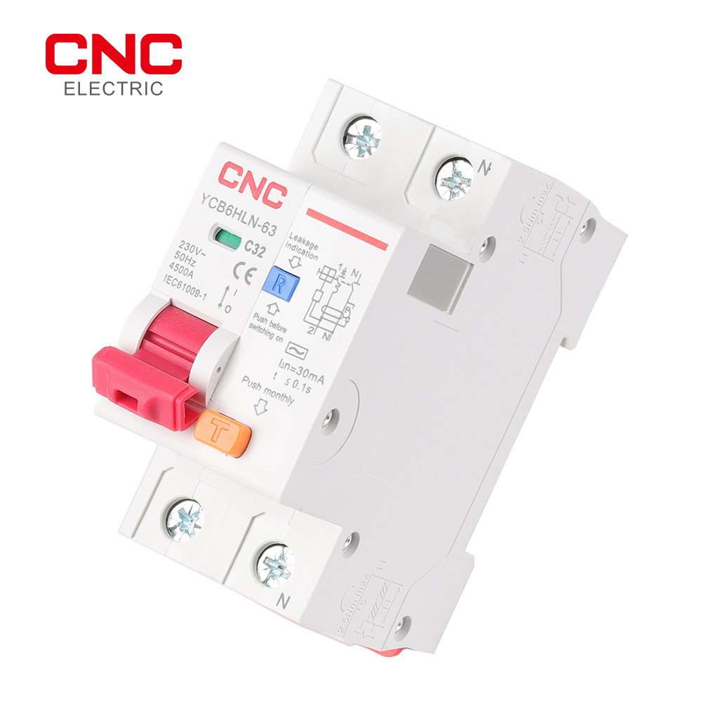 CNC Ycb6hln-63 230V 50/60Hz RCBO 30Ma MCB Residual Circuit Breaker 16 ...