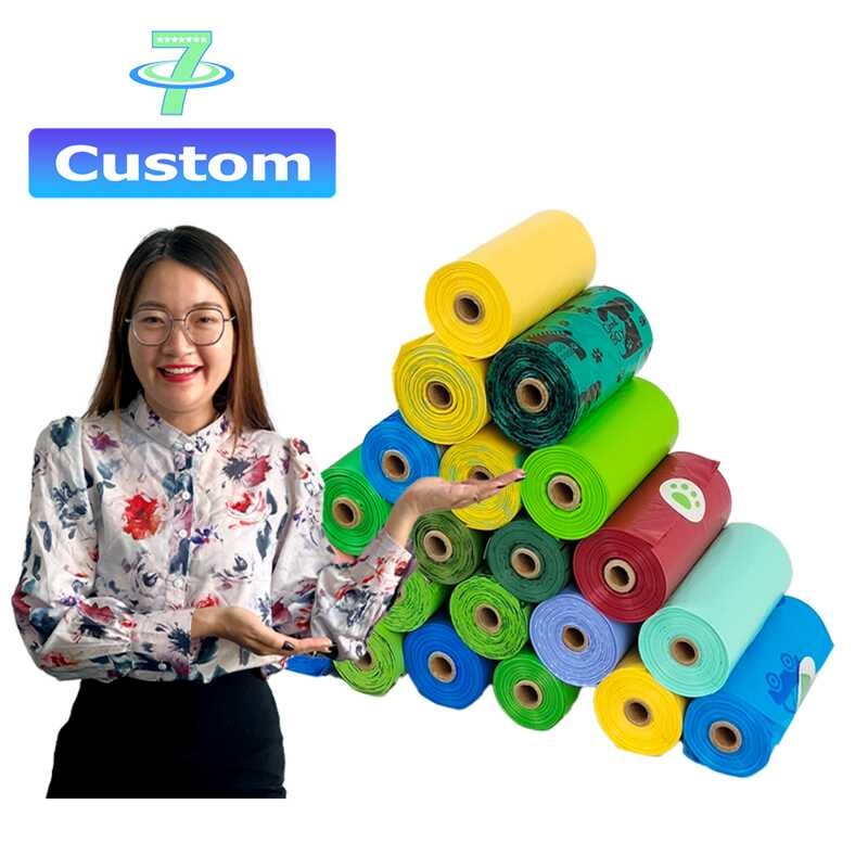 7D custom eco friendly biodegradable cute poo waste doggy bs printed ...