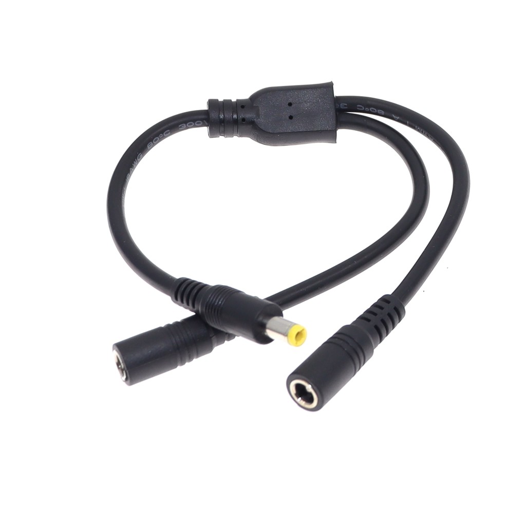 18AWG DC 5.5mm*2.5mm 5.5*2.1mm Power 2 Female to 1 Male Way Splitter ...