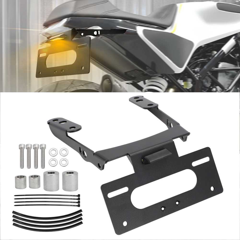 Supporto Targa A Coda Corta Per Husqvarna Svartpilen/Vitpilen 401 250 125 - Lega Alluminio, Montaggio Non Distruttivo