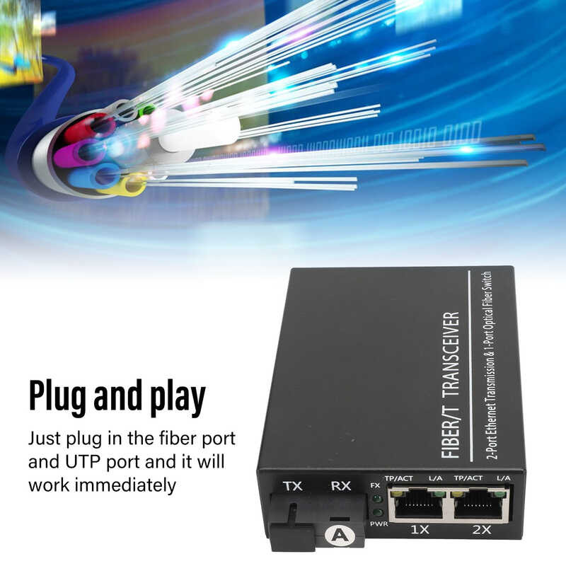 Transceiver Optical Fiber 100-240V For Office | Shopee Philippines