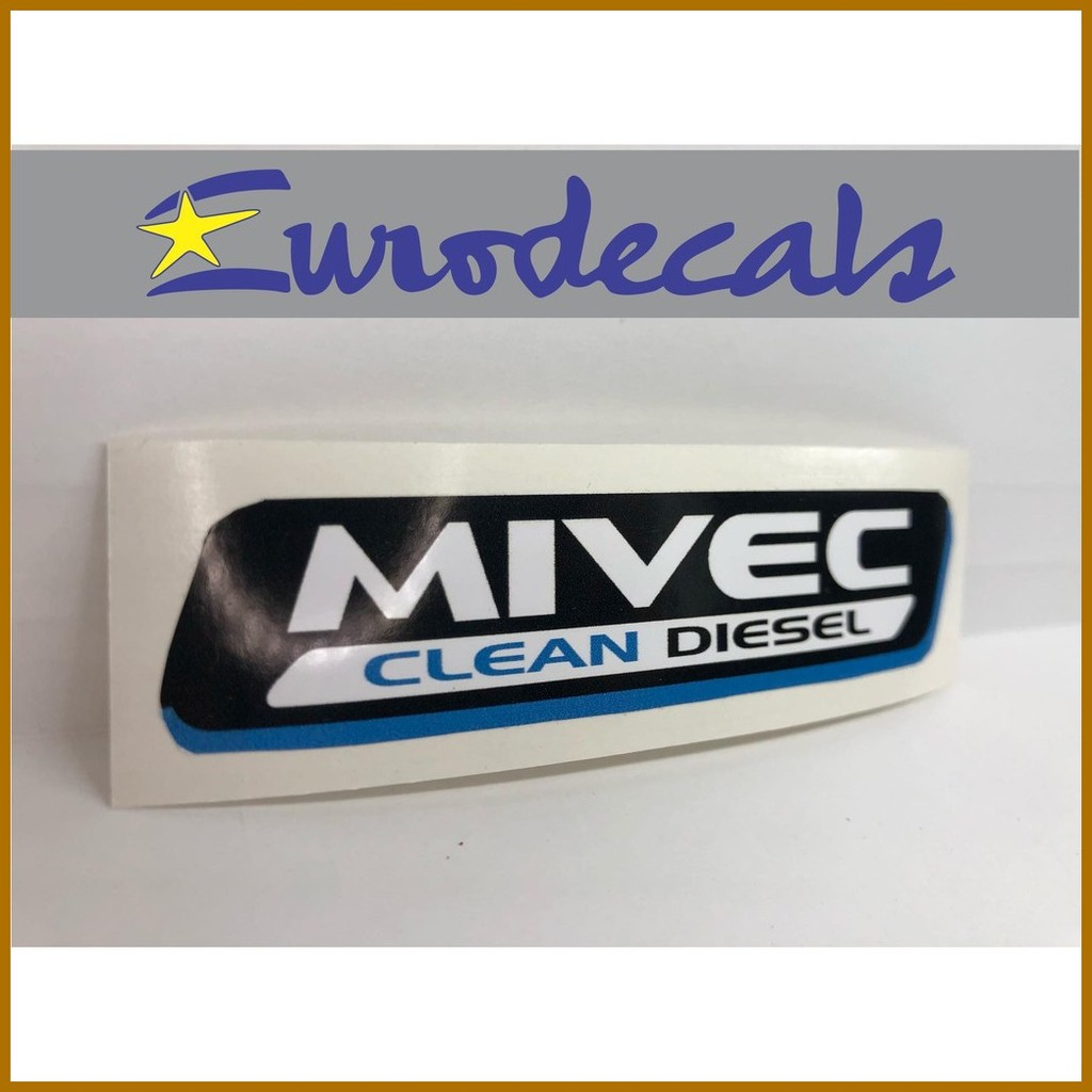 Eurodecals MIVEC Clean Diesel printed sticker for Montero Sport ...