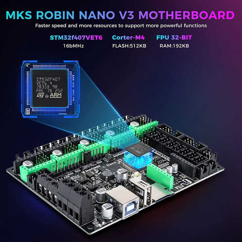 Robin Makerbase-S Nano V3 Controller Motoard, 32bit, TMC2209, 35, Touch ...