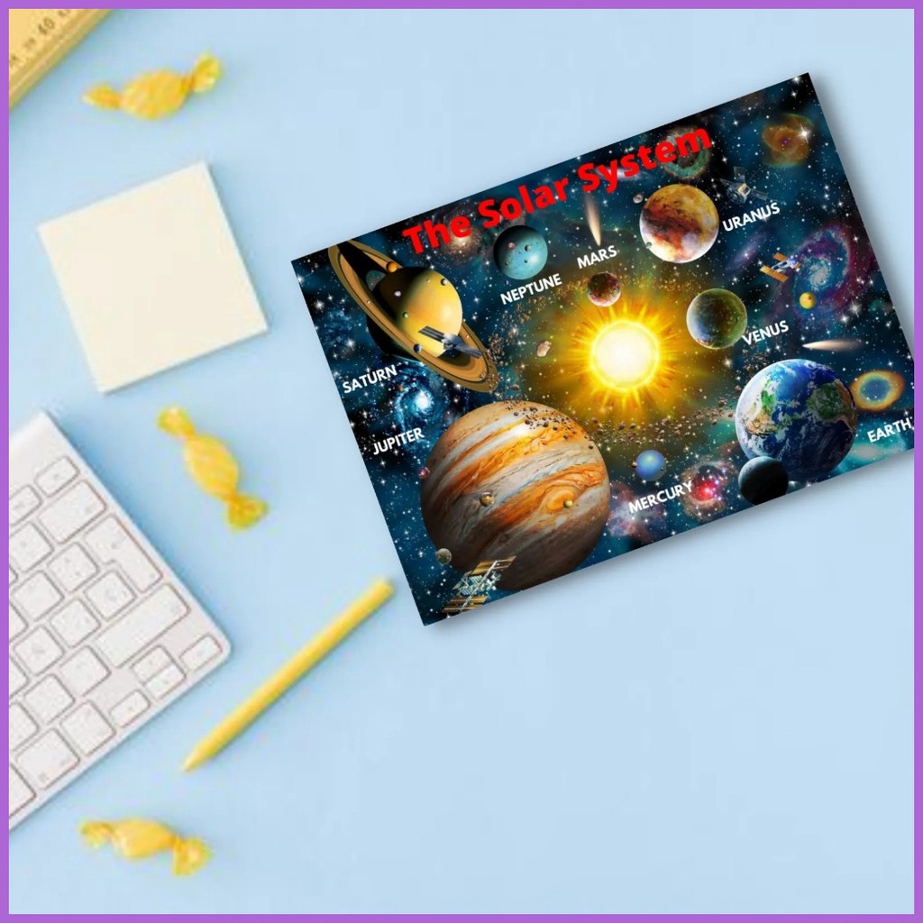 ☎ The Solar System and Planets Charts for Kids and Learners, Laminated ...