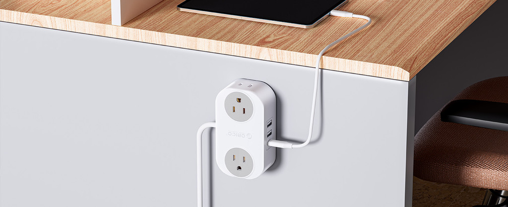 ORICO Power Strip 3M Extension Cord Portable Small Size Wall-mountable ...