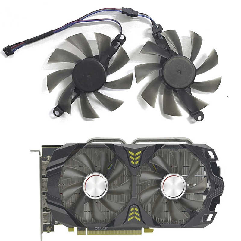 0F 85Mm 4 2Pcs/Set 6600M GPU Cooler Graphics Card Fan AMD AFOX Radeon ...