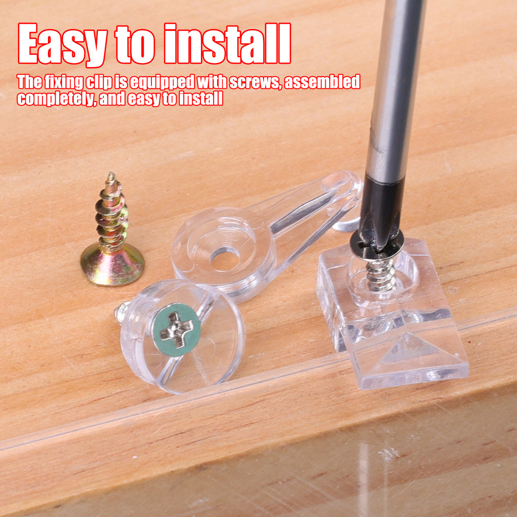 Transparent Mirror Mounting Clips - Lightweight Wall Mount Fixing ...