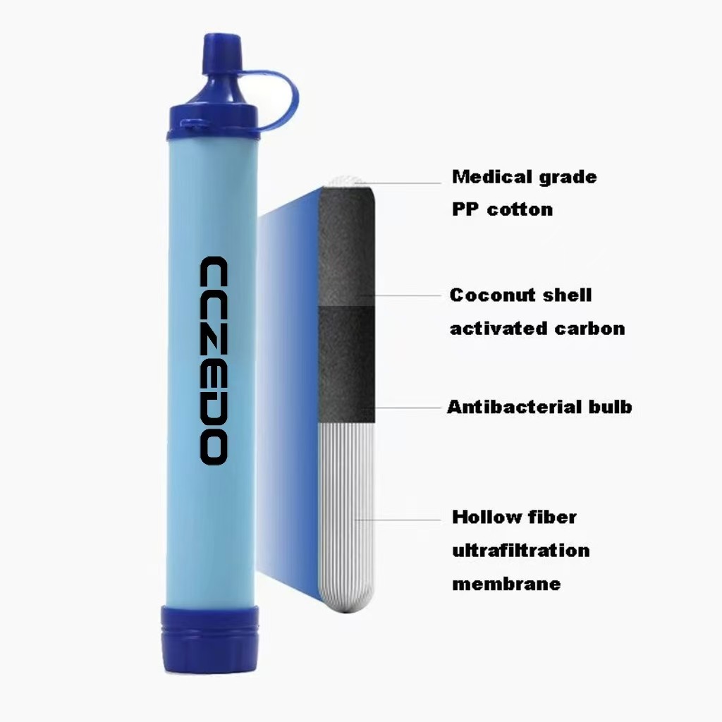 CCZedo Outdoor Personal Water Filter Ultra-Light 0.01 Micron 4-Stage ...
