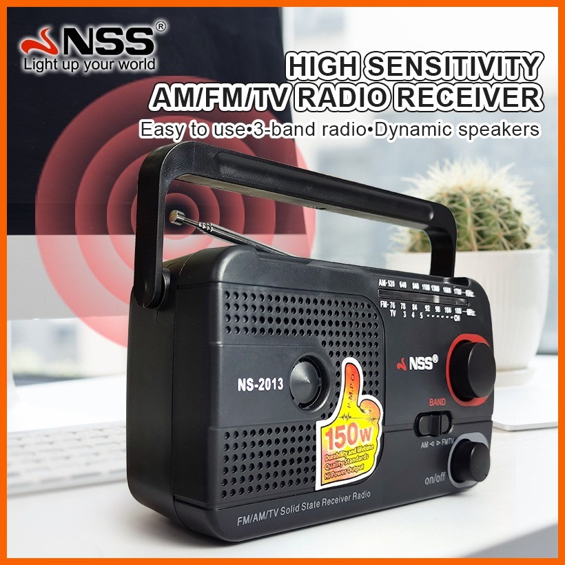 NSS portable radio AM/FM/SW 3-band radio AC/battery powered, HI-FI ...
