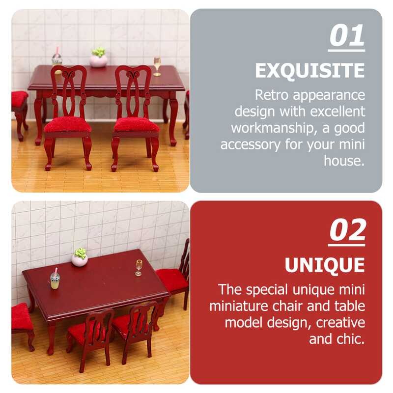 Dining Vintage C Set Miniature Table And Cs Dollhouse Miniatures ...