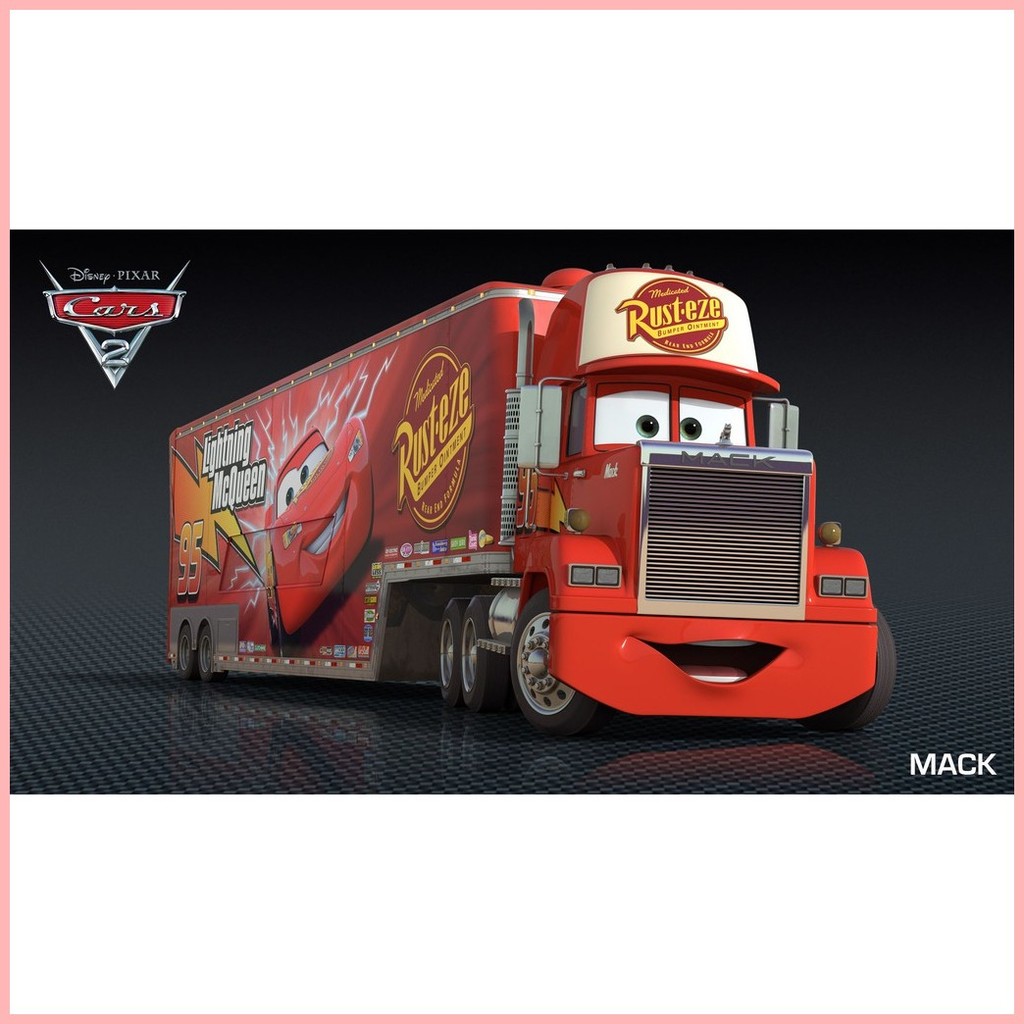 Cars 3 in 1 Set Lightning McQueen Tow Mater Mack Racing Car and Trucks ...