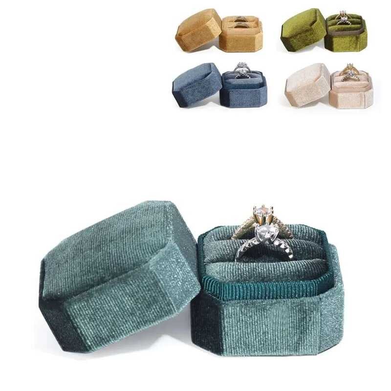 Octagonal 155 3cb Veet Double With Detachable Lid Wedding Ring Display ...