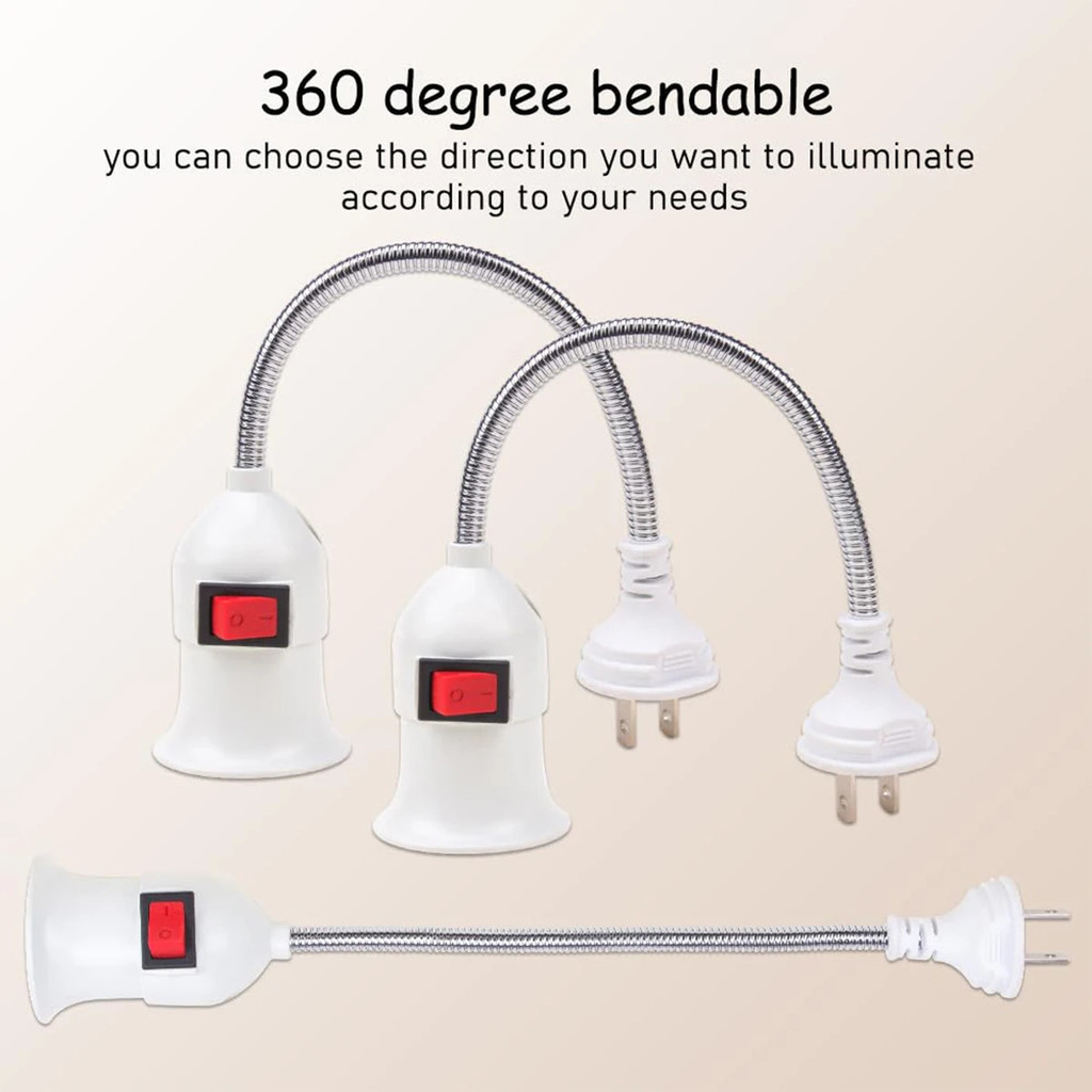E27 Lamp Base Flexible Bend Mobile Test Light Socket Light Adapter Plug ...