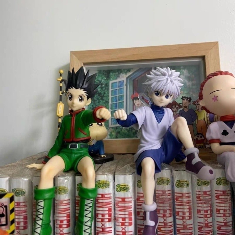 Figurines Killua Et Gon - Hunter X Hunter - 12cm - PVC - Position Assise - Collection Anime - Décoration Bureau