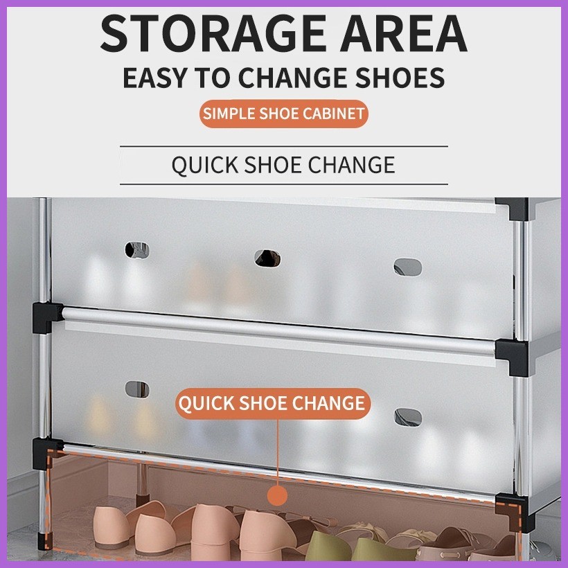 ☢ 3/4/5/6/7 Layer shoe rack Tier Stackable Shoes Organizer Shoe Box ...